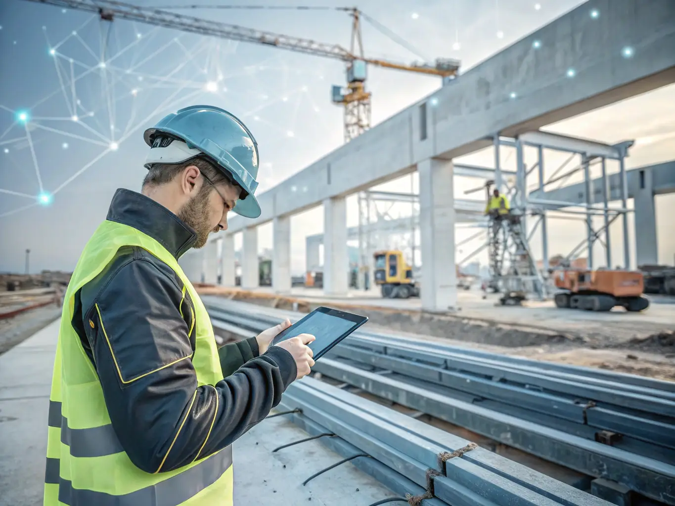 A close-up shot of a technician performing a detailed inspection on a building's structure, highlighting the company's attention to detail and quality workmanship.